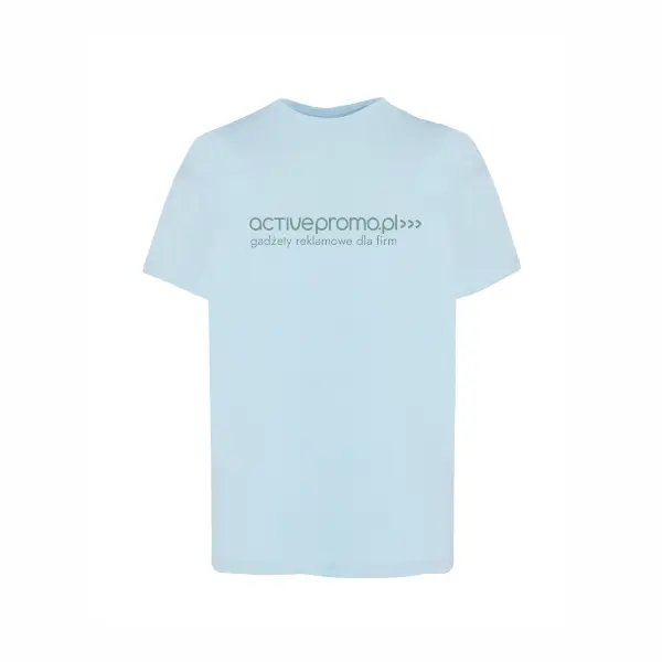jasnoniebieski bawełniany t-shirt z nadrukiem logo activepromo